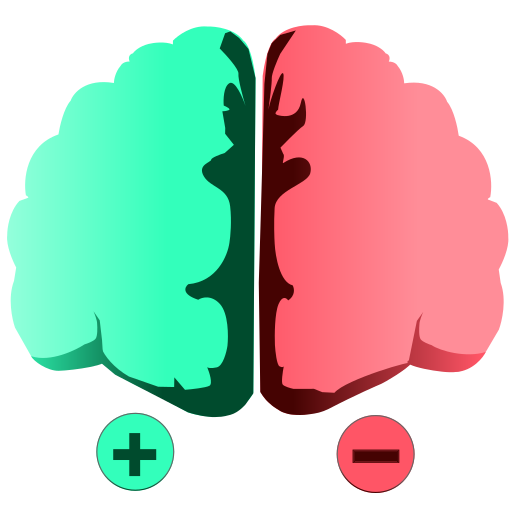 NeuroSpicy app icon: a brain split into a charged half and a drained half